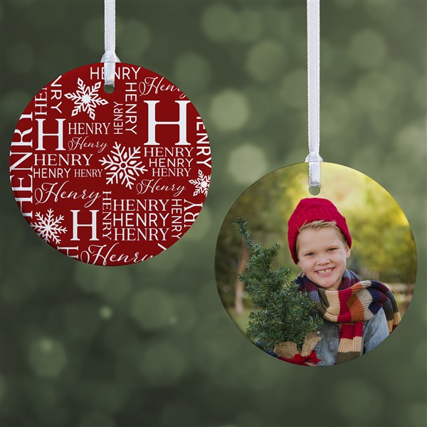 Christmas Snowflake Repeating Name Personalized Ornament - 48908