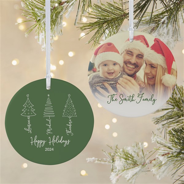 Scripted Christmas Tree Personalized Ornament - 49262