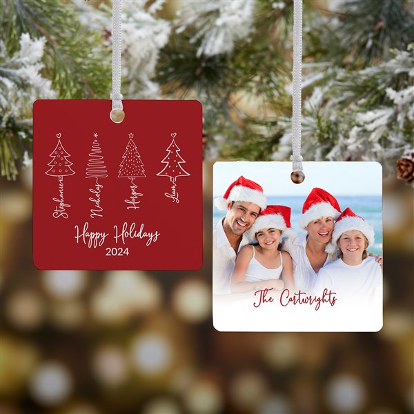 Scripted Christmas Tree Personalized Ornament - 49262