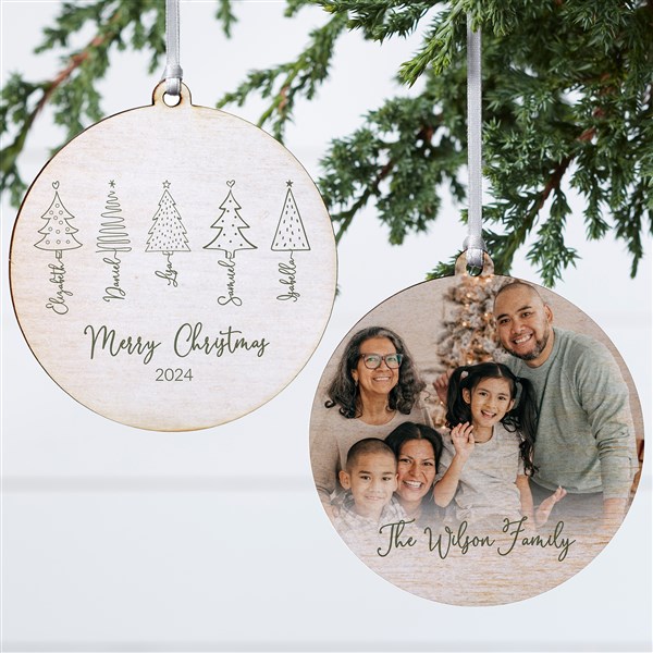 Scripted Christmas Tree Personalized Ornament - 49262