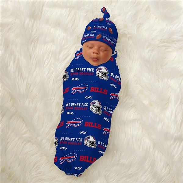 NFL Buffalo Bills Personalized Baby Hat & Receiving Blanket Set  - 49310