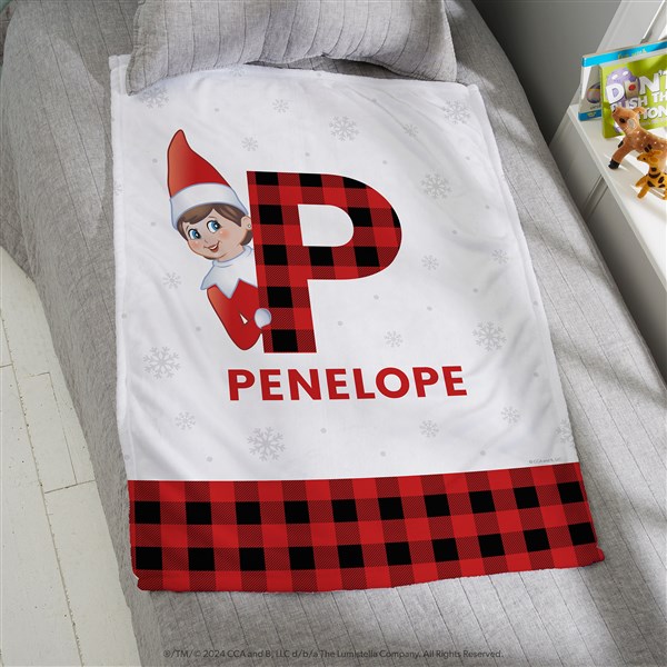 The Elf on the Shelf Plaid Personalized Blankets - 49570