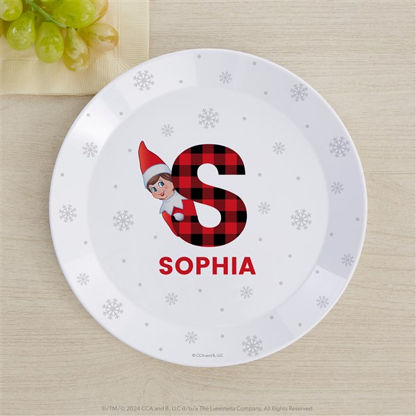 The Elf on the Shelf Plaid Personalized Kids Dinnerware - 49582