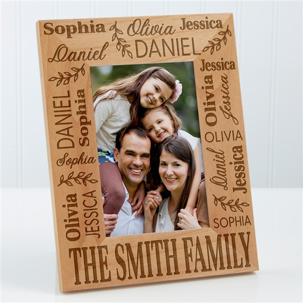 Classic Family Repeating Name Personalized Picture Frame - 50309