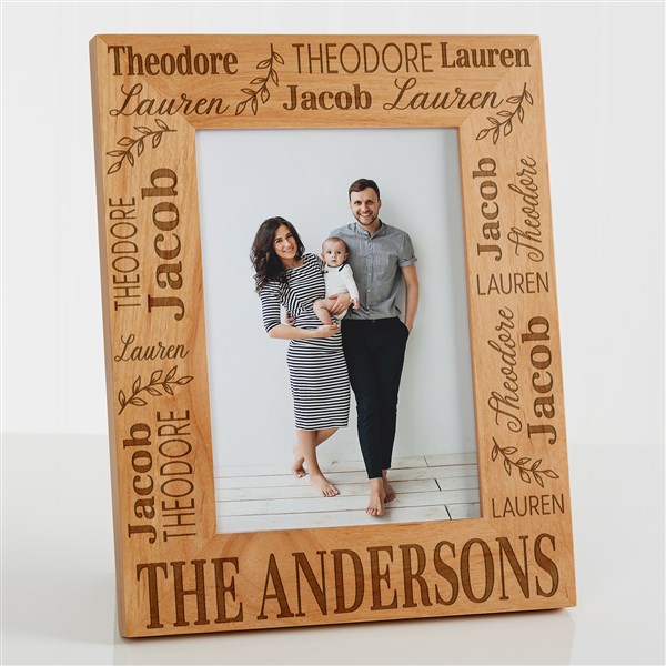 Classic Family Repeating Name Personalized Picture Frame - 50309