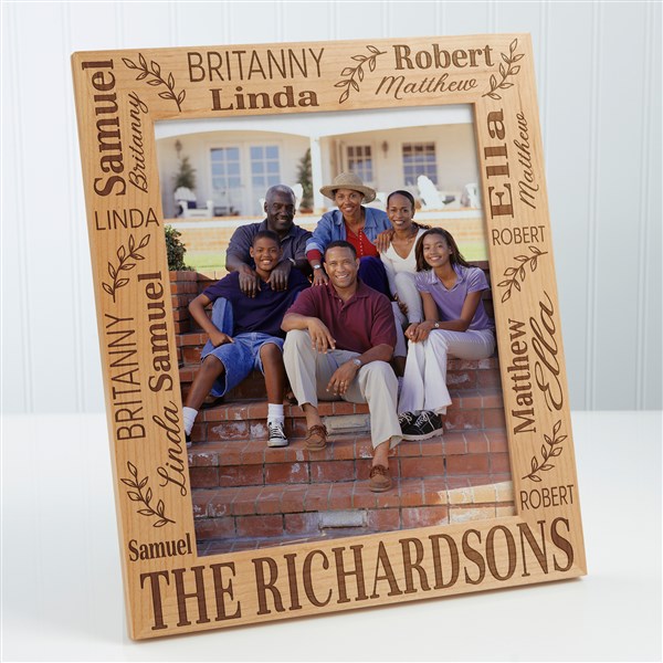 Classic Family Repeating Name Personalized Picture Frame - 50309