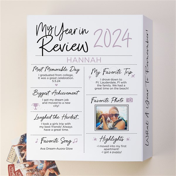 Year in Review Personalized Keepsake Memory Box - 50487