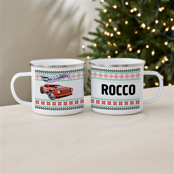 Hot Wheels Cars Personalized Kids Holiday Enamel Mug  - 50520