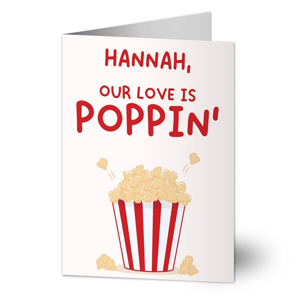 Pop Of Love Personalized Romantic Greeting Card  - 50593