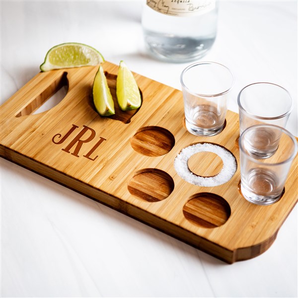 Personalized Shot Glass Flight Board With Shot Glasses  - 51779D