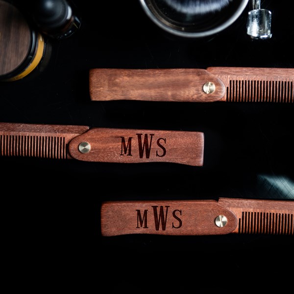 Personalized Folding Beard Comb - 51788D