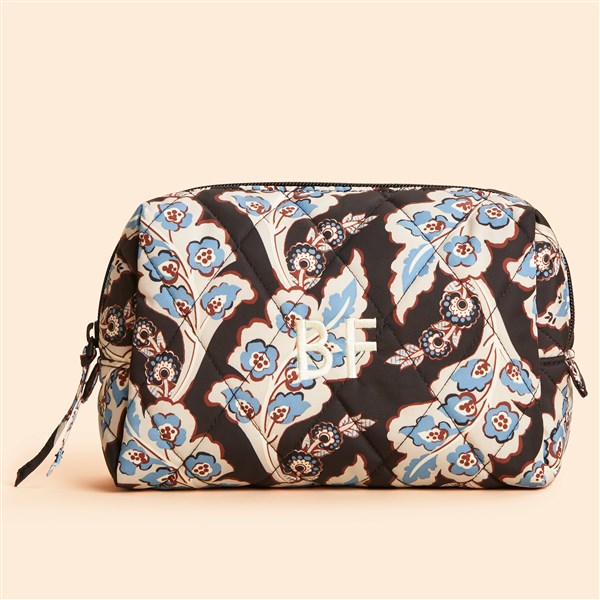 Vera Bradley Embroidered Cosmetic Bag-Calyx+Quill Black - 52045