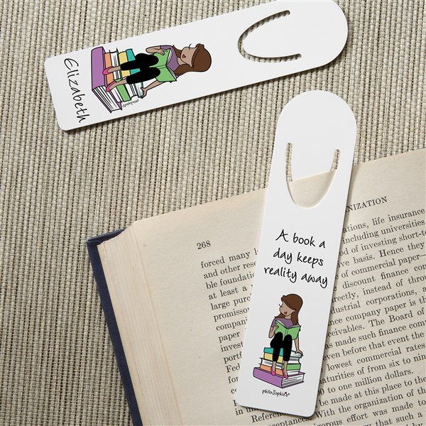 Book Lover philoSophie's Personalized Bookmark Set  - 52458