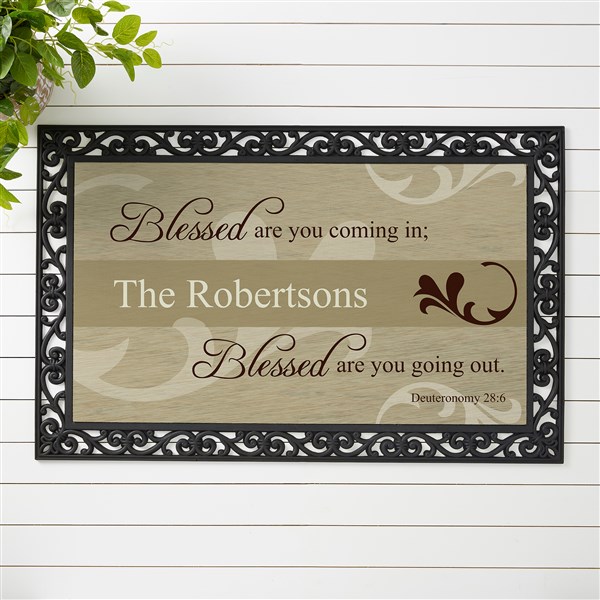 You Are Blessed Personalized Religious Doormat - 6546