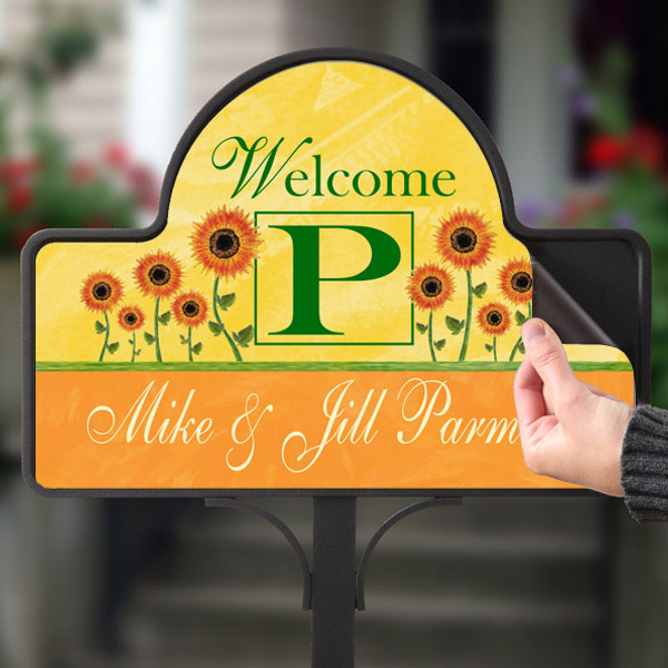 Personalized Yard Stakes - Summer Sunflowers - 7197