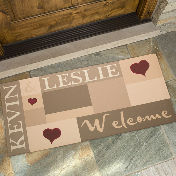 Personalized Doormats - Welcoming Hearts - 9595