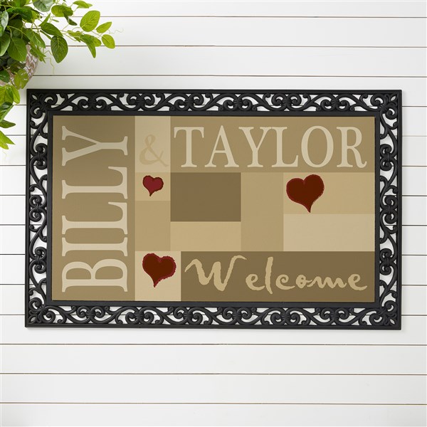 Personalized Doormats - Welcoming Hearts - 9595