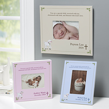 Personalized Baby Christening  Baptism Picture Frames - 6110
