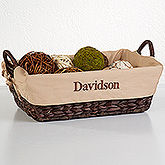 Personalized Lined Wicker Baskets - 6456