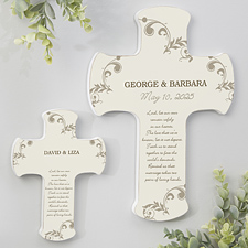 Marriage Blessings Personalized Wedding Wall Cross - 6887