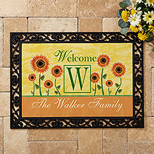 Personalized Door Mats - Summer Sunflowers - 7103