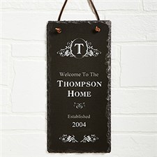 Date Established Personalized Family Name Wall Plaque - 7104