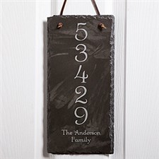 House Number Personalized Slate Address Plaque - 7105