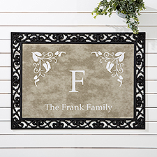 Personalized Family Doormats - Elegant Monogram - 7198