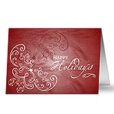 Personalized Christmas Cards - Holiday Swirls - 7291