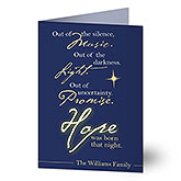 Personalized Christian Christmas Cards - Hope Was Born - 7324