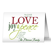 Words Of Christmas Personalized Christmas Cards - 8804